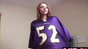 teen blonde plays with her tight pussy in panties, fingering to orgasm