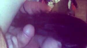 Smoking fetish with blowjob and tits