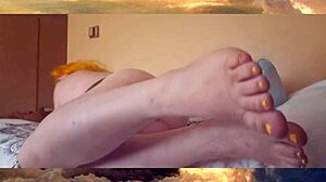 yellow toes close-up