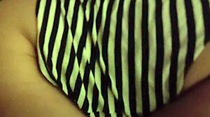 Chupando verga with big tits and facial