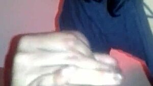 kandy rayne, petite brunette amateur, strokes her boyfriend's cock in homemade video until he cums hard