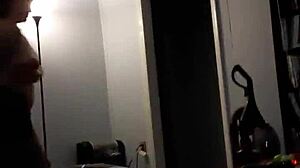 my girlfriend loves sucking my friend's cock, showing off her tits in this blowjob scene.