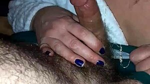 my girlfriend loves sucking my friend's cock, showing off her tits in this blowjob scene.