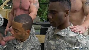 Black Man Dominates Sexy Gay Men in Atlanta Army Scene