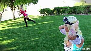 Brooke brand engages in lesbian fuck with blonde