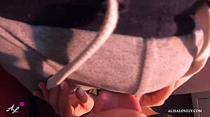 Teen step-sister gives pov blowjob and handjob to big dick. Creampie follows. 😉