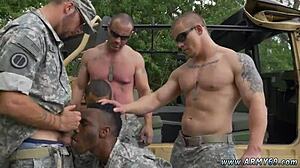 Black Man Dominates Sexy Gay Men in Atlanta Army Scene