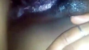 exploring the black woman's hairy pussy