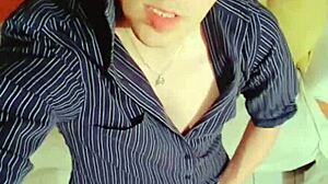 Guy Masturbates Big Cock In Shirt