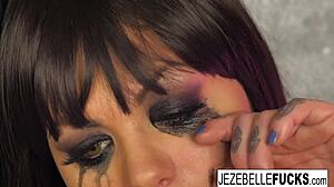 Jezebelle Bond enjoys solo session in bathtub touching pussy and tits