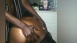 Ebony couple big black ass fucks amateur BBC