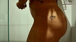 milf latina sucks big cock in bathroom