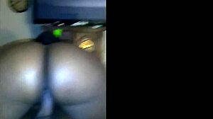 Ebony wife takes monster cock roughly