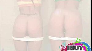 Hot babes with white panties in photoshoot in comfort room