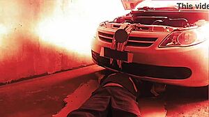 Shameless Wife Flirts With Mechanic For Anal!