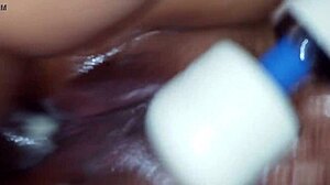 wife uses vibrator in lingerie