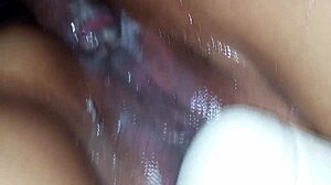 wife uses vibrator in lingerie