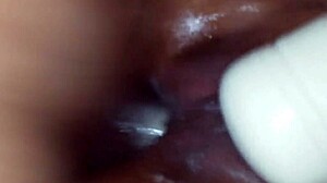 wife uses vibrator in lingerie