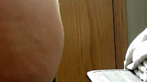 Sexy chubby BBW with big natural tits and belly prepares in bath for homemade video behind the scenes