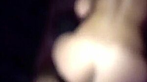 skinny girl getting fucked in porn cinema without condom, swallowing cum