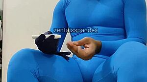 i got injected in my zentai suit during medical fetish play with hood and mask