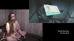 Naked Brunette Plays Resident Evil 3 Part 7