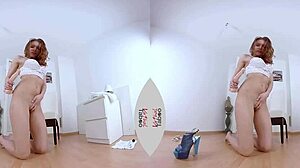 Virtual taboo big boobs kitana kneeling and playing with her dildo