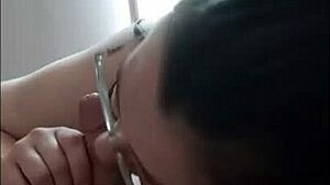 Sexy Milf Sucks Husband's Dick With Big Tits