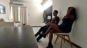 Blonde teen 18+ sucking cock in star room flashing 😘