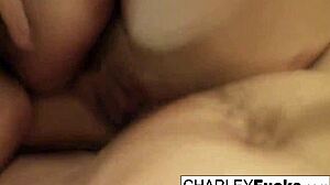 charley has naughty fun with pussy tits blowjob cumshot threesome