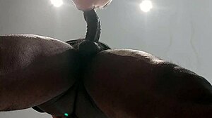 The classy filth MILF gets her face covered in cum from a big cock