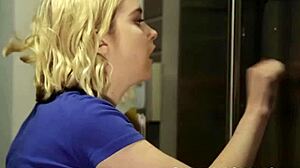 blonde teen with hairy pussy feels intense pleasure during fucking