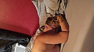 look at this pregnant milf's big ass and tits in panties