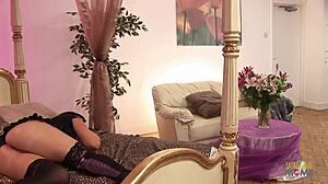 two girls enjoy lesbian sex with dildo and oral