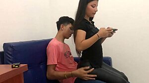 My latina colombian stepsister asked me to teach her phone games!