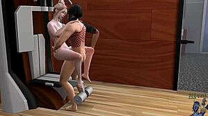 Wild lesbian orgy with anal