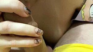 Detailed Scene: Sucking Dildo at Home While Husband Away, Cum in Mouth from Blowjob