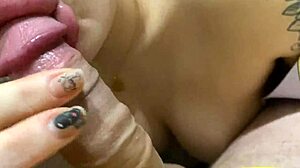 Detailed Scene: Sucking Dildo at Home While Husband Away, Cum in Mouth from Blowjob