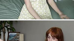 masturbation session with redhead nymph solo play