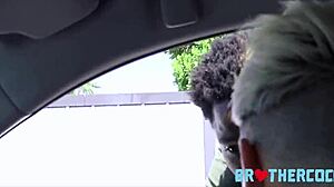 Gay Brothers Pick Up Random Big Black Cock For Bareback Fucking In Car