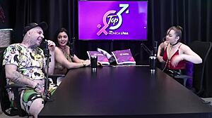 evelyn zain in sheer red lingerie reveals her cuckold fetish