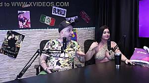 evelyn zain in sheer red lingerie reveals her cuckold fetish