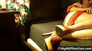 Milf wife's shocking first anal on webcam.