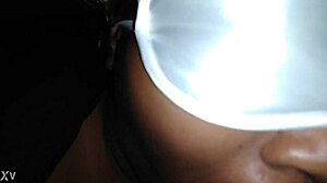 Big ghetto mama sucks cock like a whore in the hood.