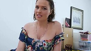 krissy lynn, my busty pornstar stepmom, gives a pov blowjob to my cock