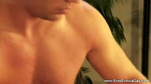 this gay couple is getting an erotic massage on the table, feeling every touch intensely