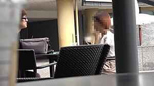 Asian amateurs in threesome blowjob and facial group scene