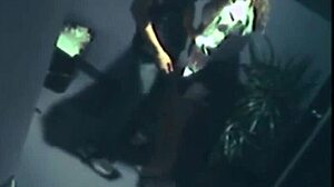 Office Cleaning Lady Rides Cleaner's Cock At Work