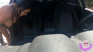 Big Tit Woman Fucks Stranger In Car
