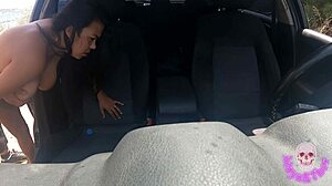 Big Tit Woman Fucks Stranger In Car